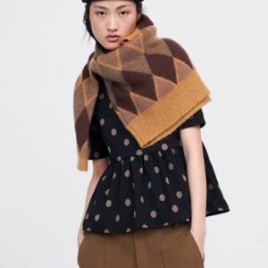 Zara Polkadot Peplum Top
